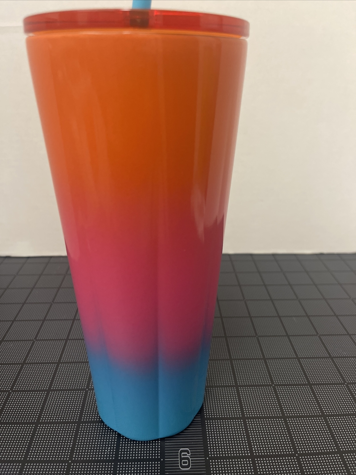 Starbucks Summer 2022 ‘Puffy Gradient’ Pink Orange Blue SS Cold Cup New