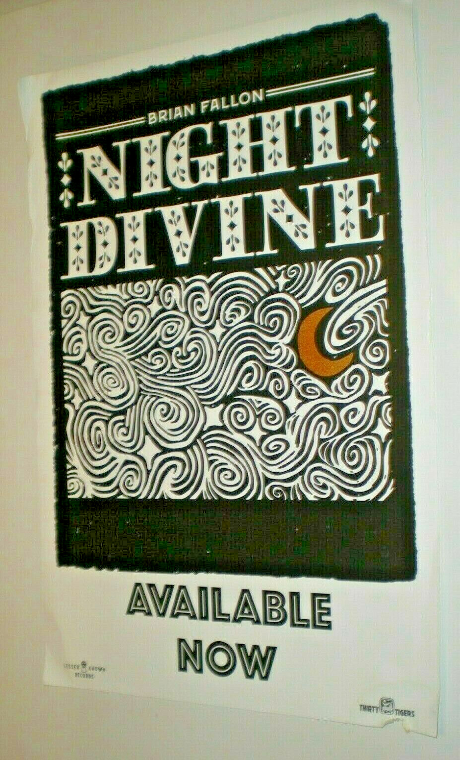 Poster – BRIAN FALLON night divine Limited Edition Promo band folk