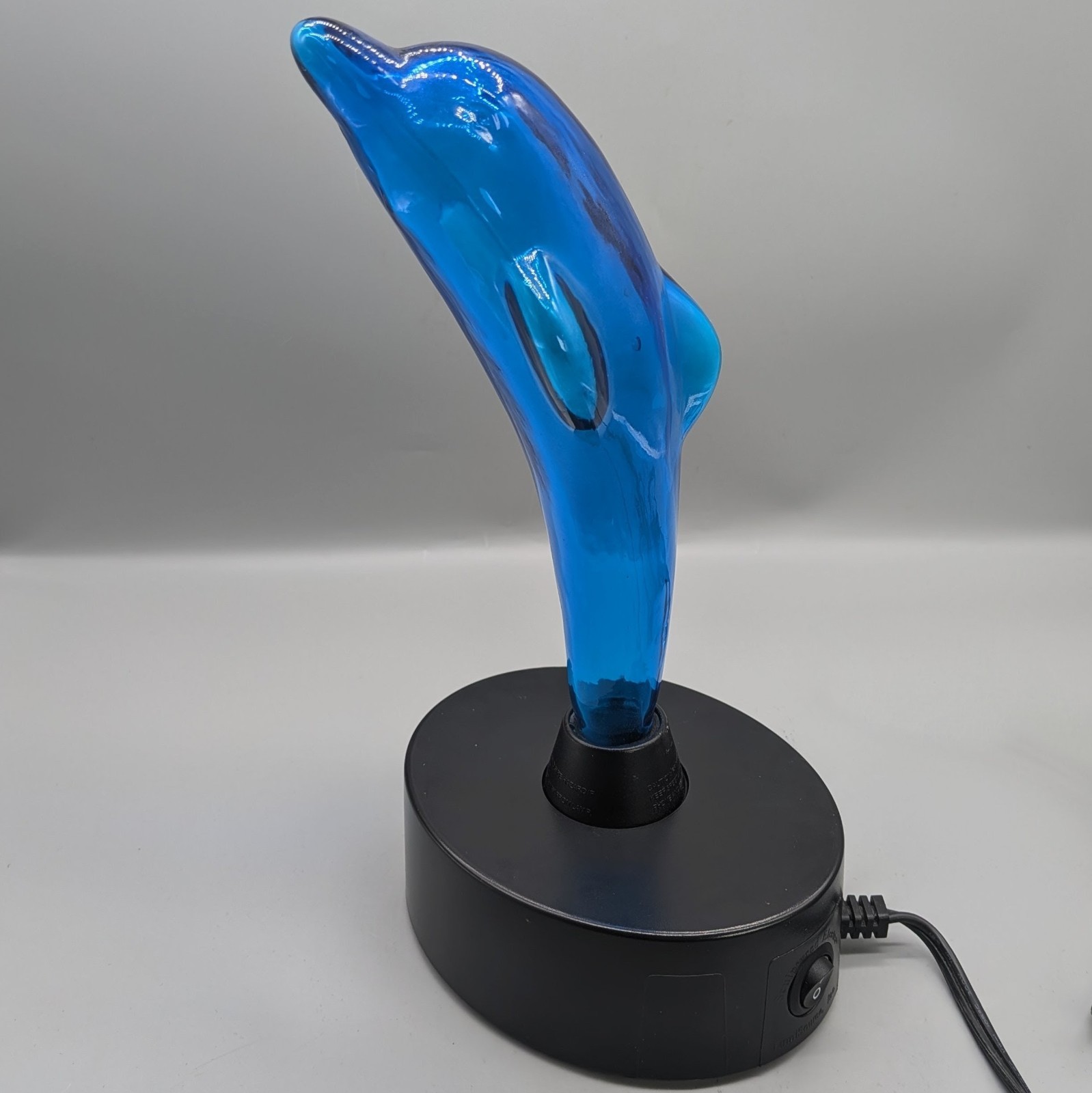 Lumisource Blue Dolphin Mini-Electra Plasma Lightning Light Art Table Lamp