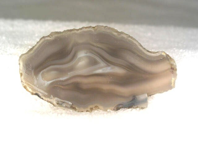 Botswana agate geode slice 2.72×1.5 inch r68