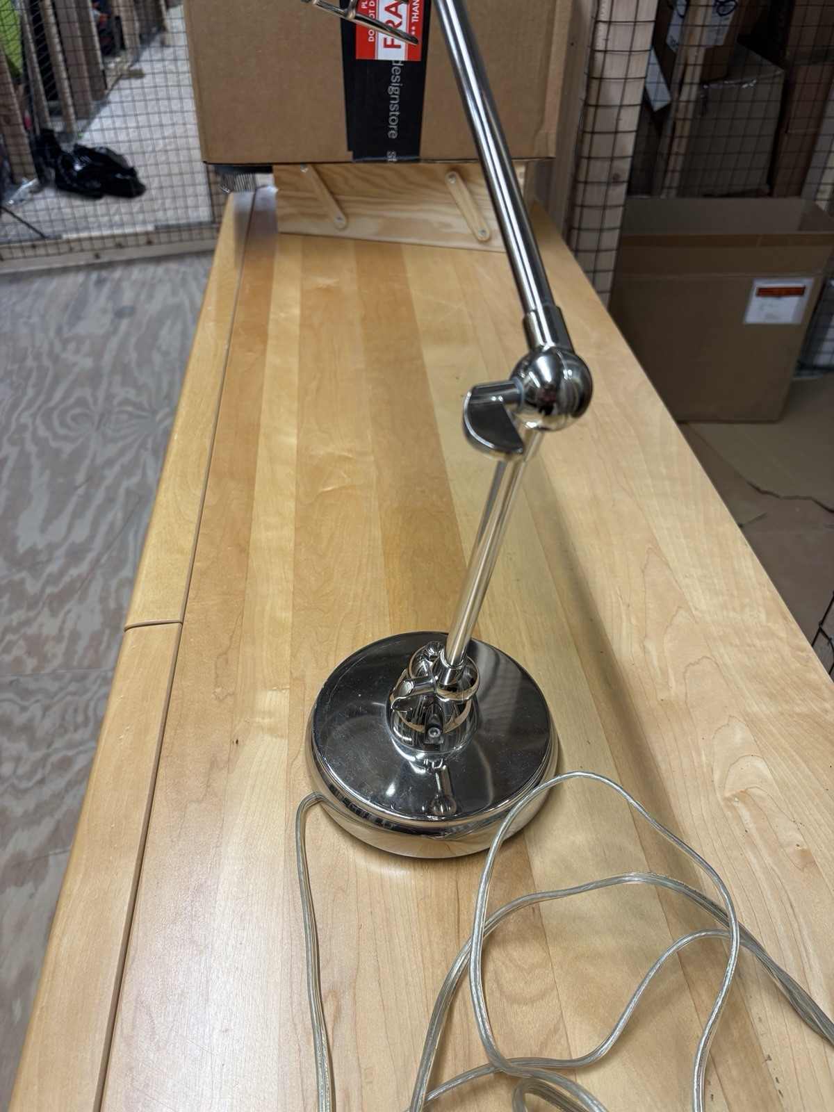 Heavy Steel Articulating Lamp Solid Exc Condition