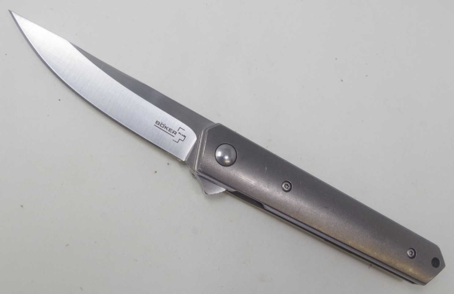Boker Plus Kwaiken Mini Flipper Pocket Knife Titanium Handle VG-10 – TSA Auction