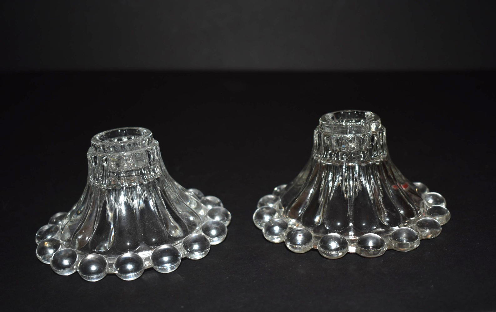 Imperial Glass Candlewick Candle Holders Set of 2 Special Occasion