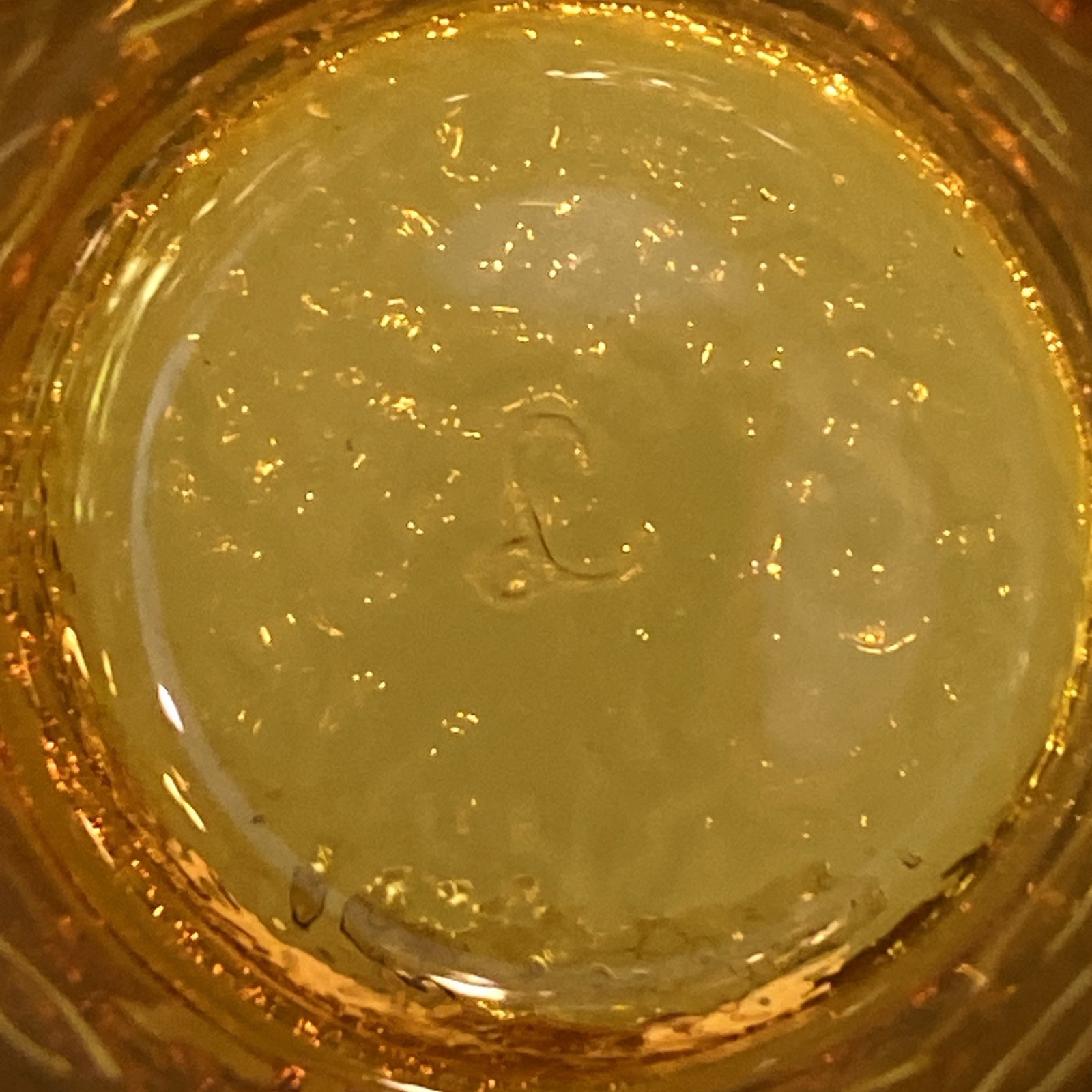 Vintage Libbey Daisy Pattern 5” Amber Drinking Glass ‘Country Garden’ Set of 5