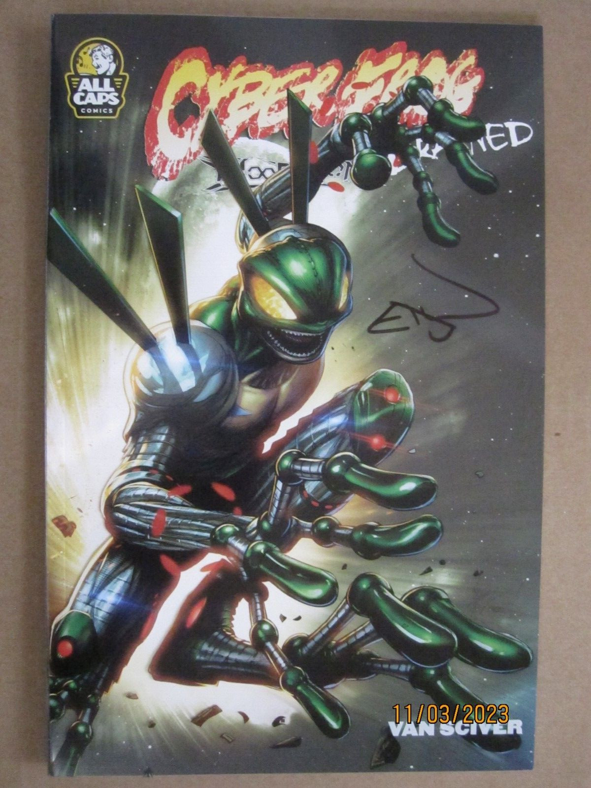 ALL CAPS CYBERFROG: BLOODHONEY DRAINED E. VAN SCIVER SIGNED DALE KEOWN COVER A