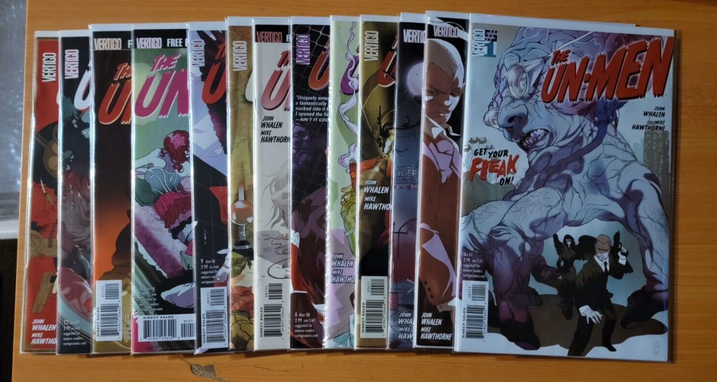 The Un-Men 1-13 Complete Set Run! ~ NEAR MINT NM ~ 2007 DC / Vertigo Comics
