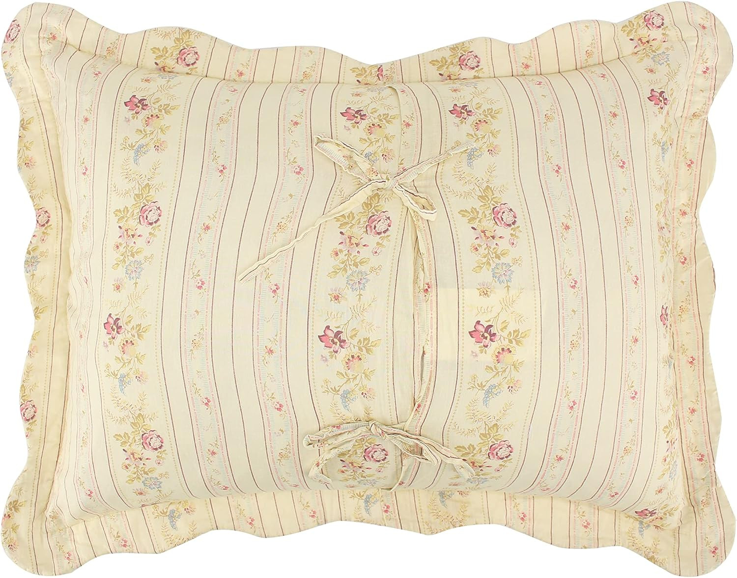 Greenland Home Antique Rose Throw Blanket, Full, Ecru and Greenland Home Antique