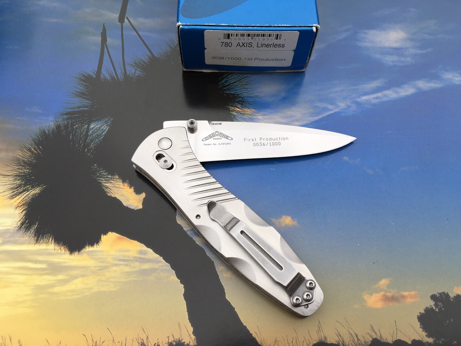 BENCHMADE 780 AXIS, LINERLESS OSBORNE DESIGN 154CM BLADE 0036/1000 USA