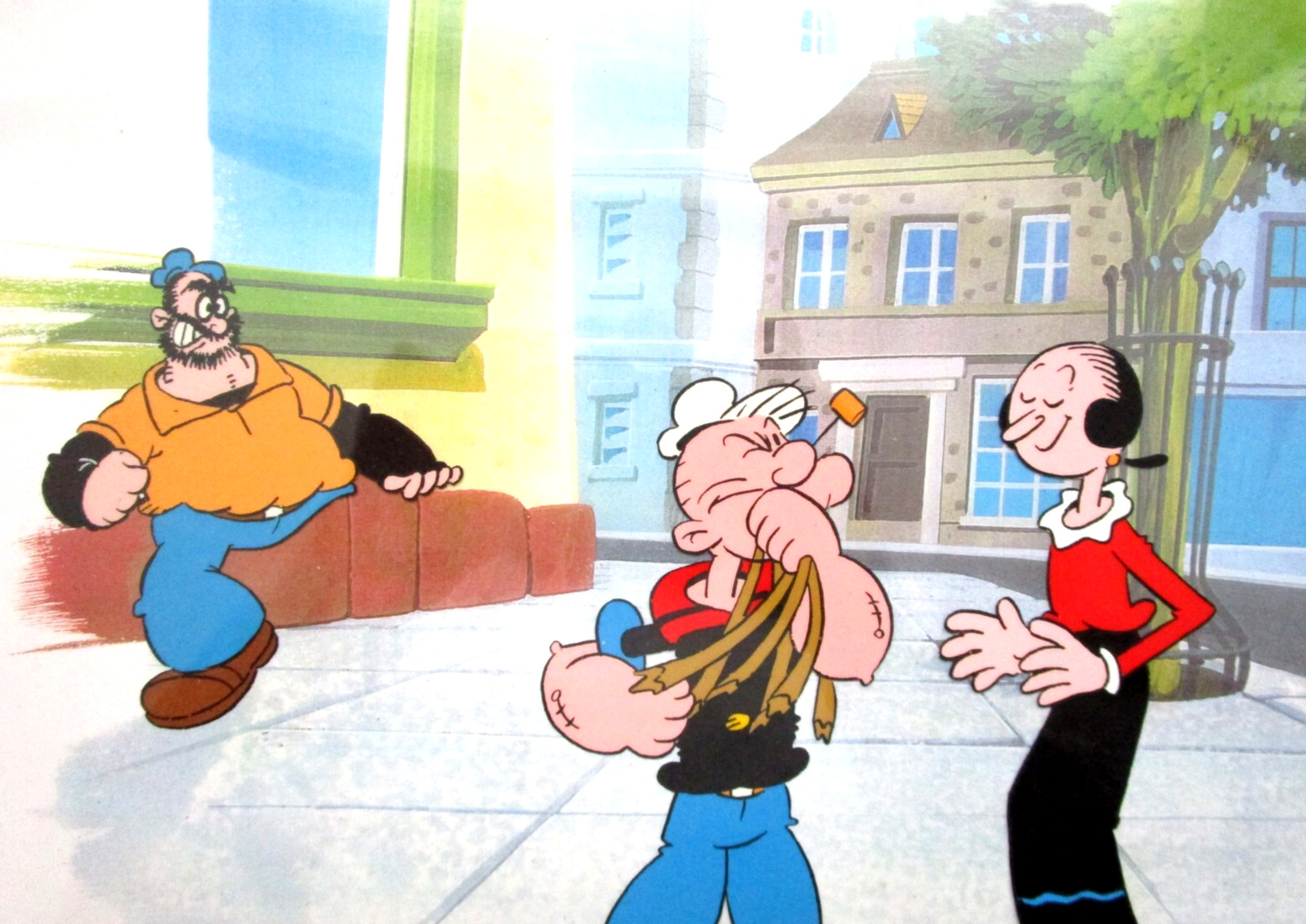 1980’s POPEYE HANNA-BARBERA ORIGINAL PRODUCTION CEL sailor fighting Brutus