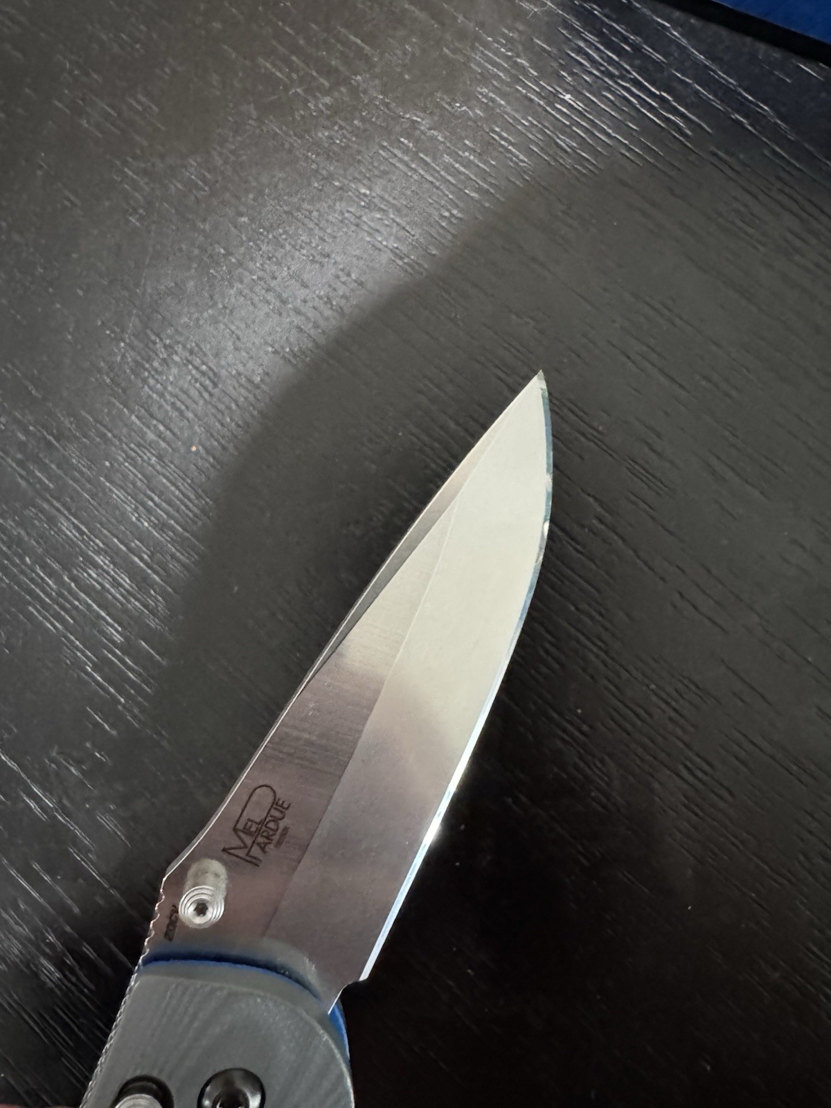 Benchmade Griptilian Mel Pardue Gray Drop Point 20CV Steel Pocket Knife 551-1