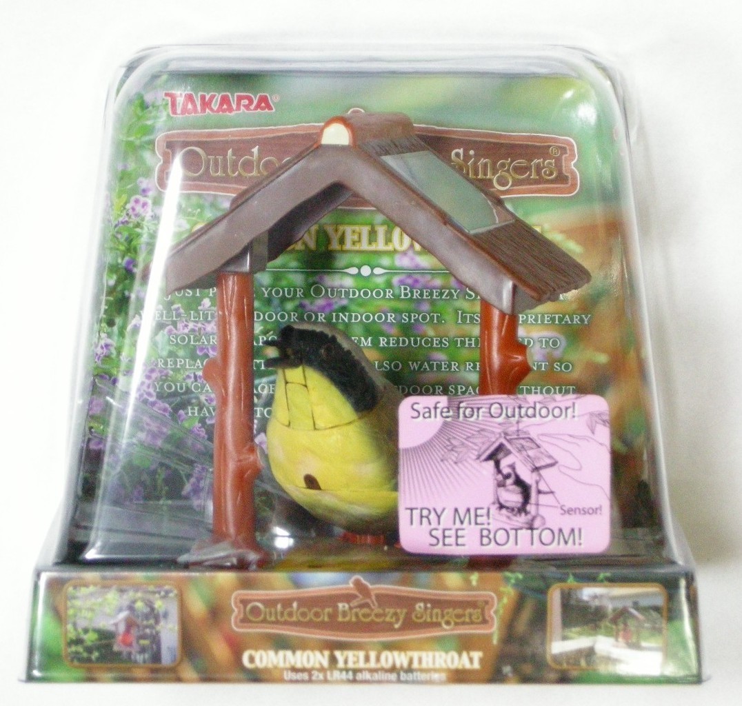 TAKARA Outdoor Breezy Singers COMMON YELLOWTHROAT Motion-Activated Solar Powered