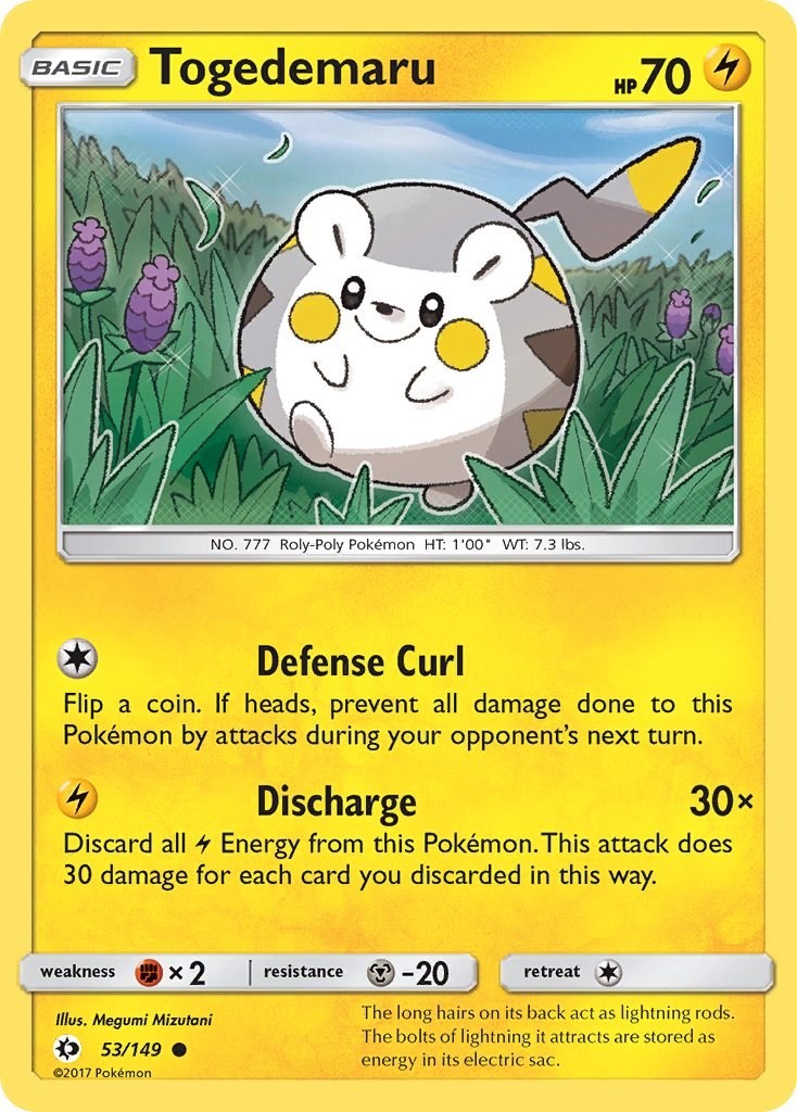 Pokemon Togedemaru 53/149 SM Base Set