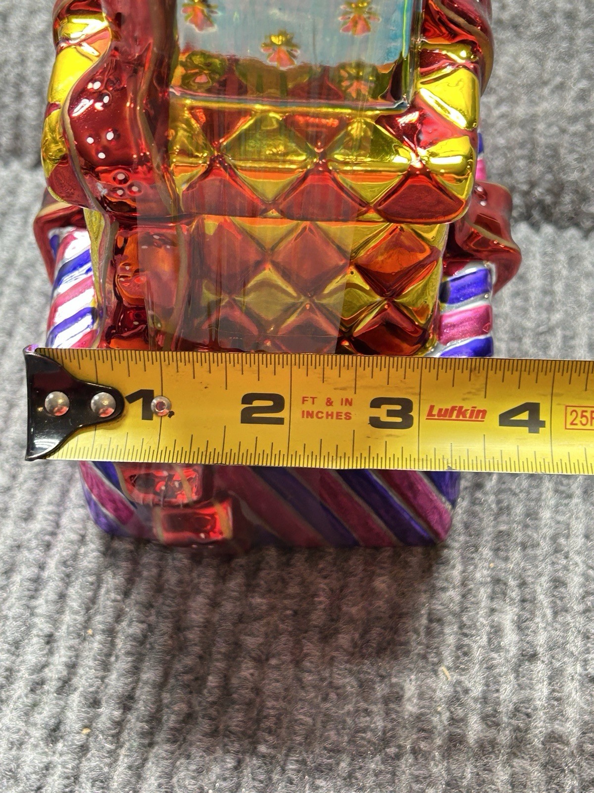 Christopher Radko Candy Dish Presents Trio Metallic Multicolored 2006 New In Box
