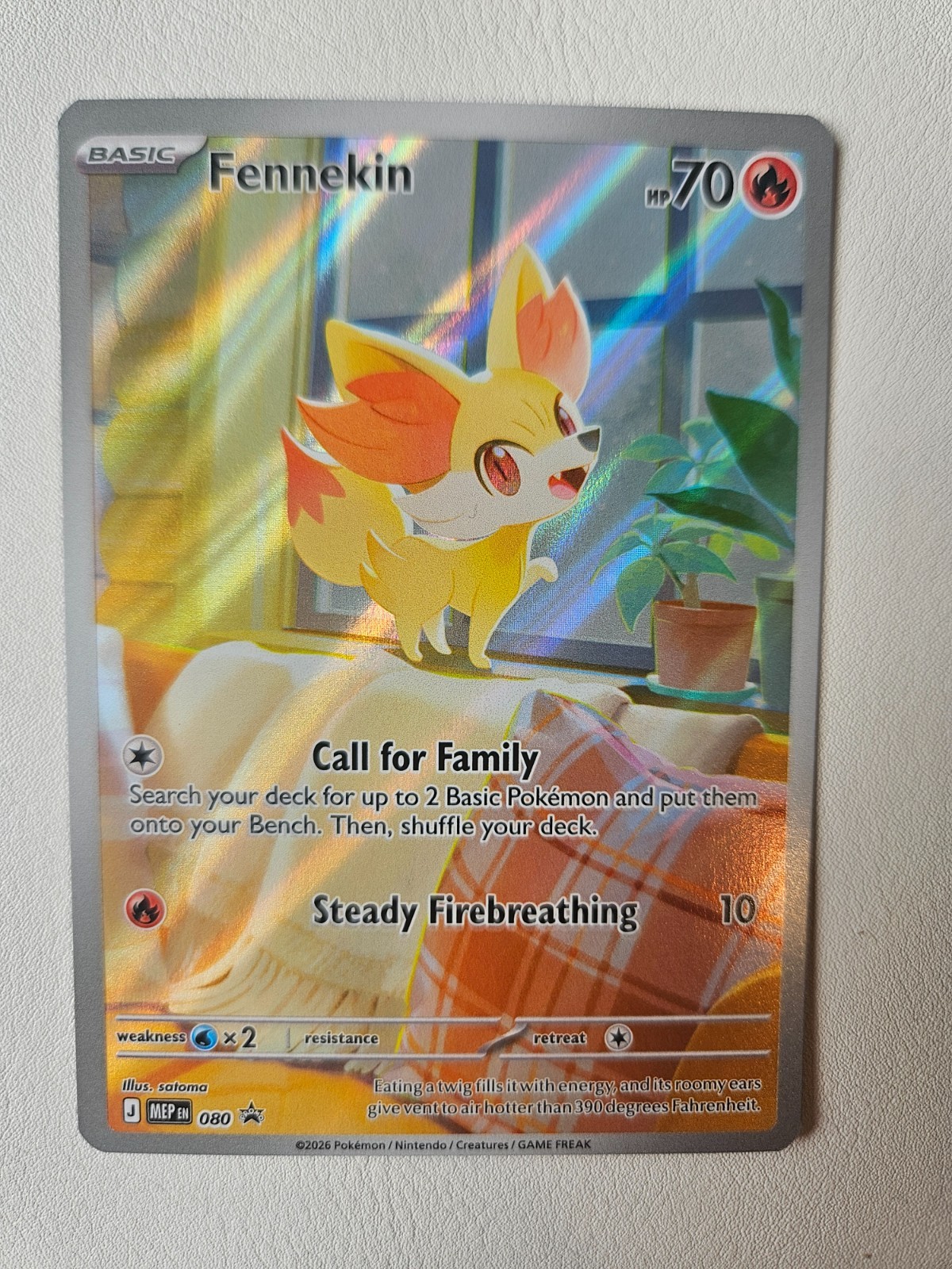 Fennekin 80 Chaos Rising ETB Black Star Promo Card Pokémon TCG
