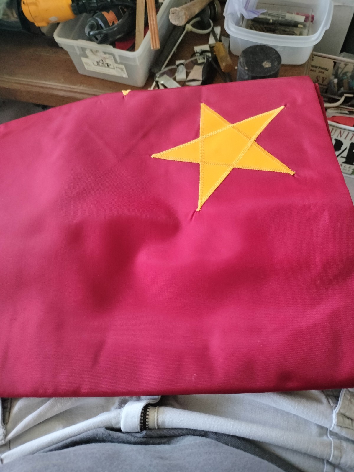 Vietnam War Militaria Flag – Red with Yellow Star (Vietnam 1961-75)
