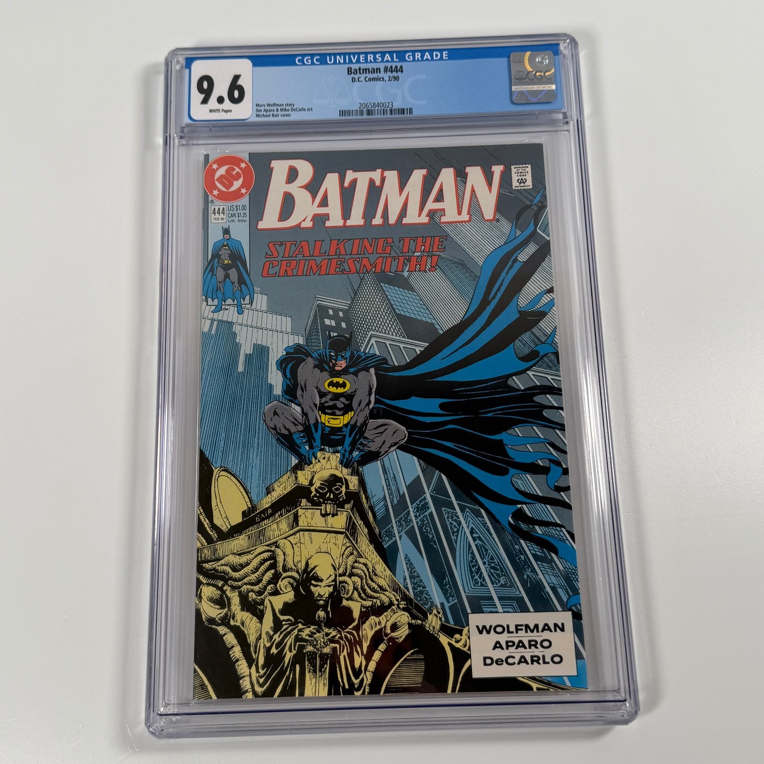 Batman #444 CGC 9.6 White Pages Wolfman Aparo DC Comics 1990