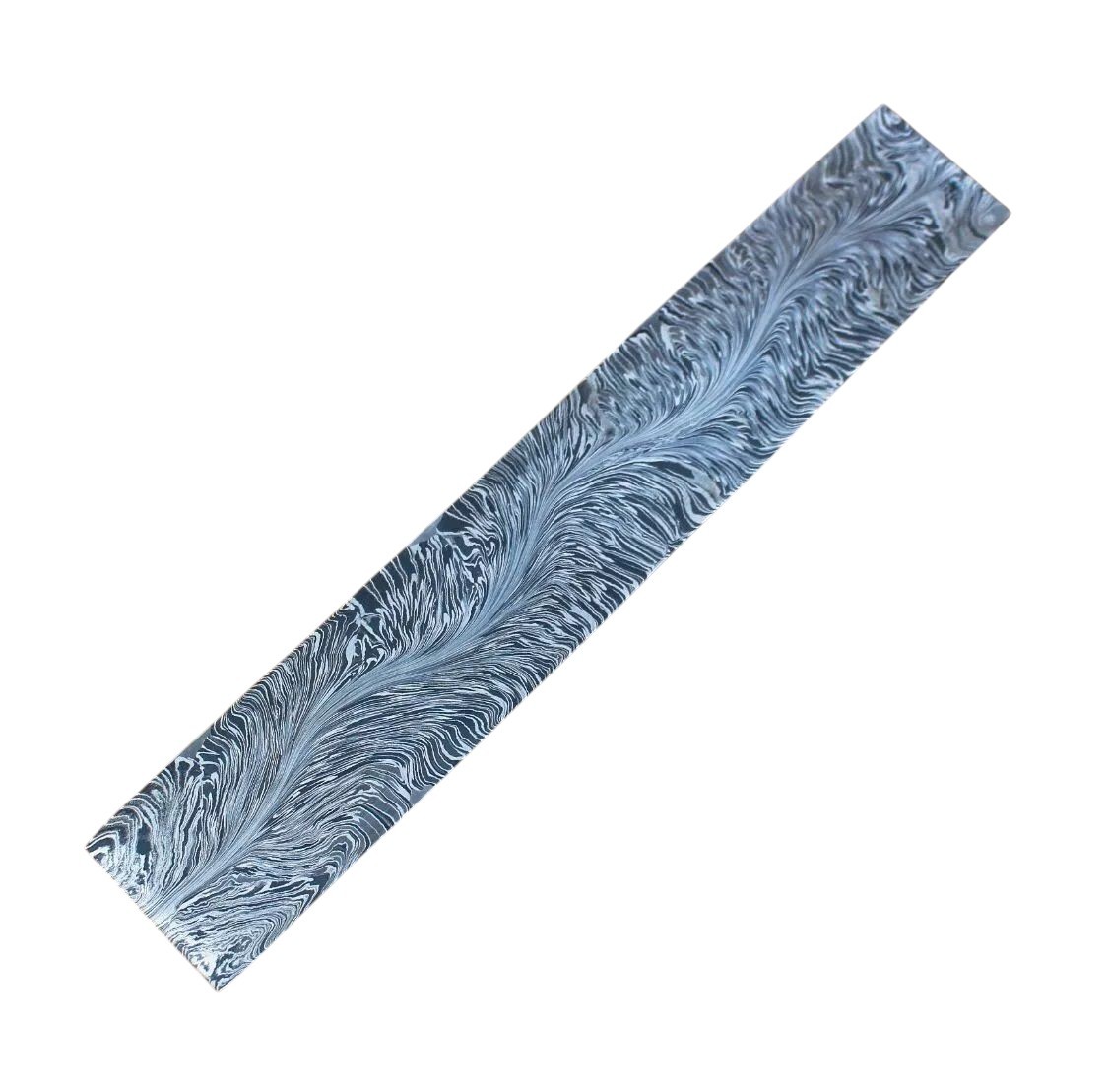 Mosaic Damascus Steel Billet | Mosaic Feather Pattern |Hand Forged Bar for Knife