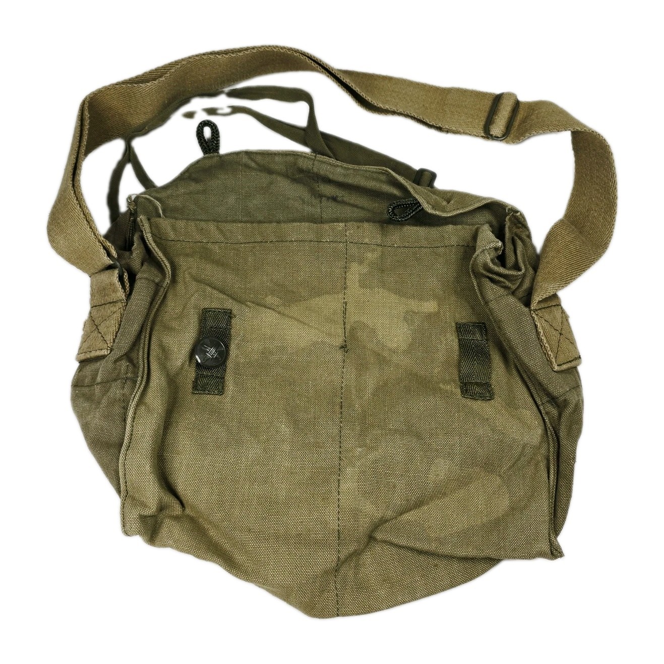 Vintage Military Canvas Satchel Messenger Shoulder Bag Khaki Olive Drab Field