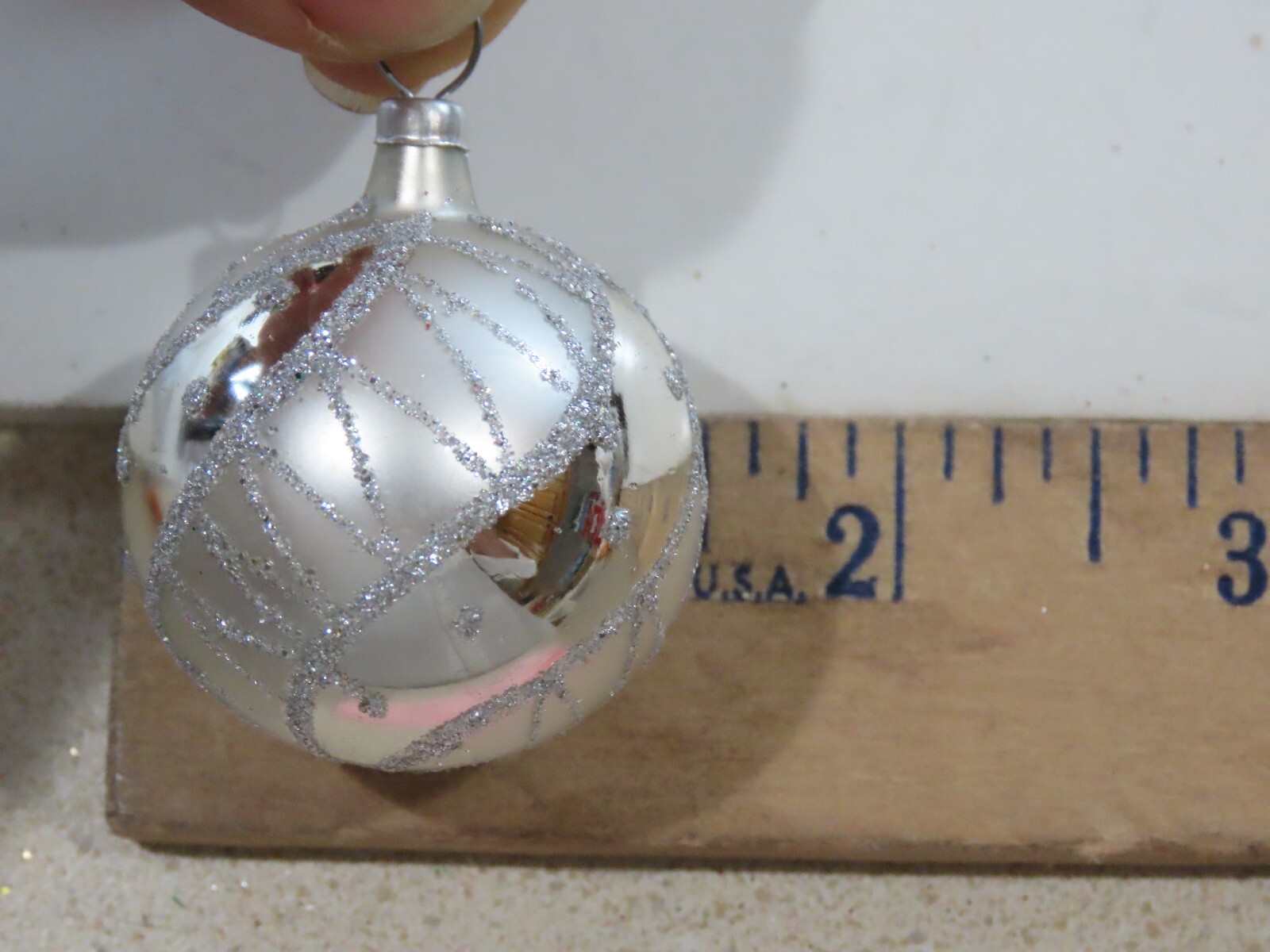 Bradford Feather Tree Balls Teardrops Blown Glass Christmas Ornament 8 Lot D1261
