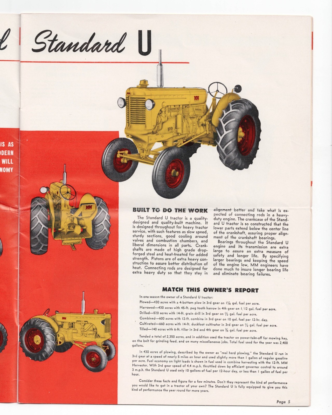 MINNEAPOLIS-MOLINE VISIONLINED “U” TRACTORS 24 PAGE BROCHURE