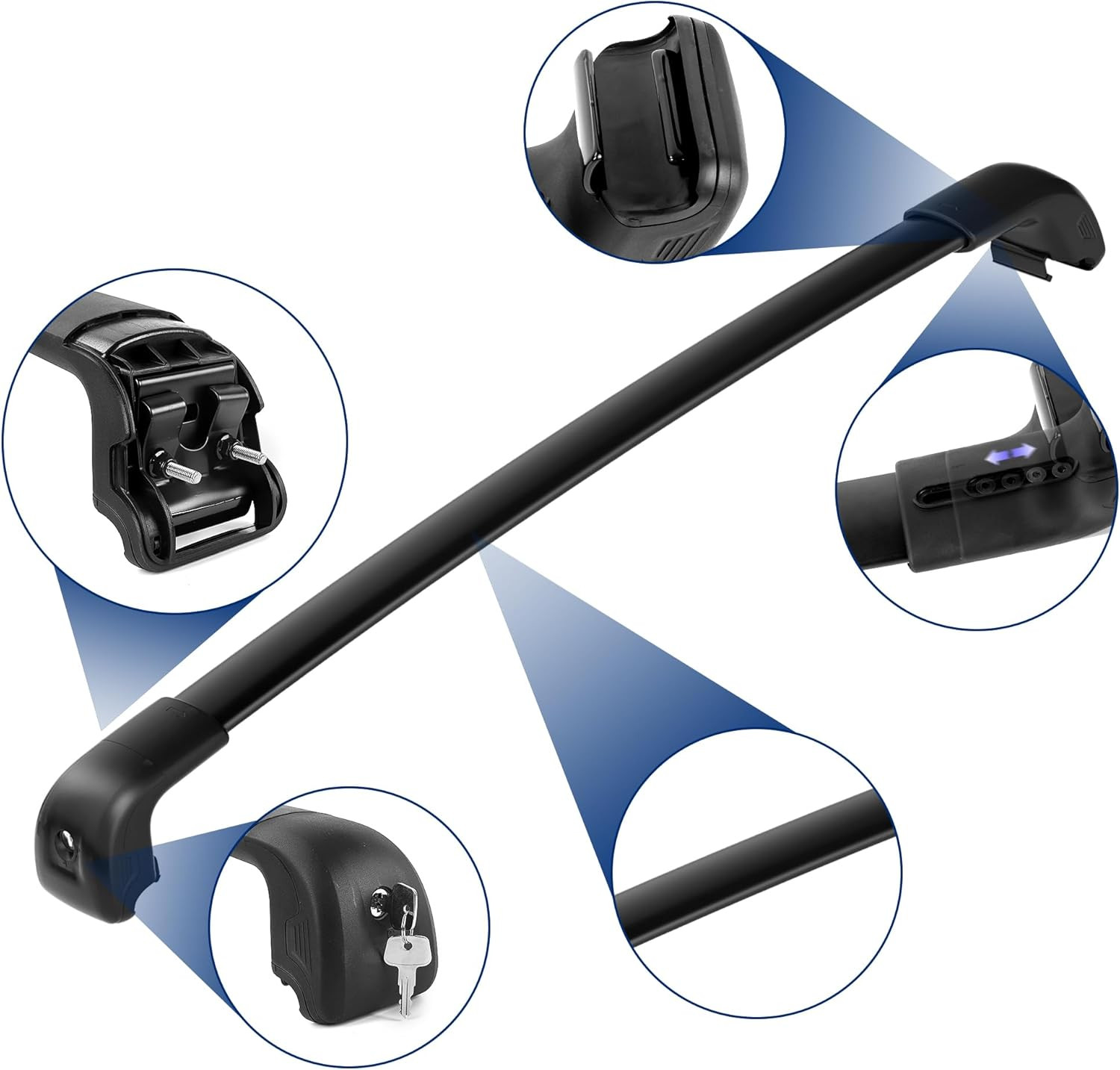 300LBS Lockable Roof Rack Cross Bars Compatible with 2019-2025 Hyundai Palisade