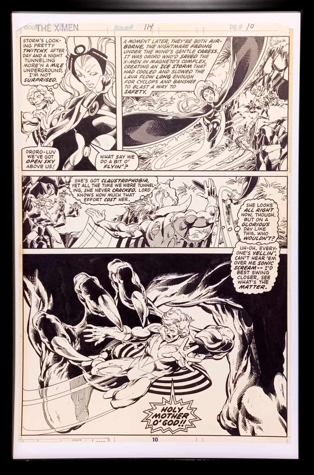 Uncanny X-Men #114 pg. 10 by John Byrne 11×17 FRAMED Original Art Print w/ Storm