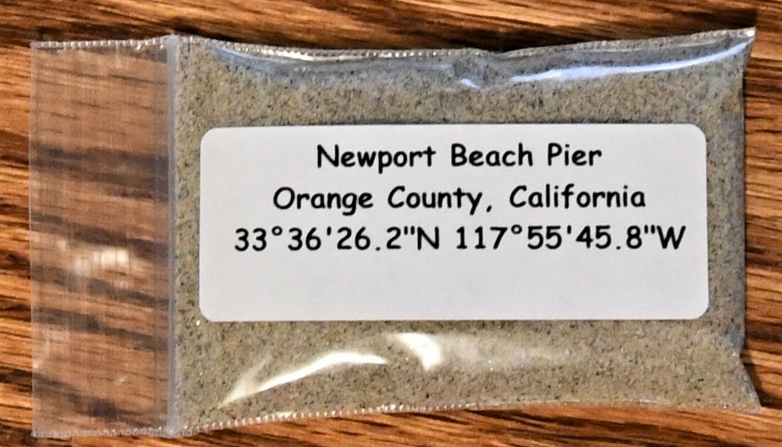 Newport Beach Pier Sand Sample Orange County California Approximately 30ml