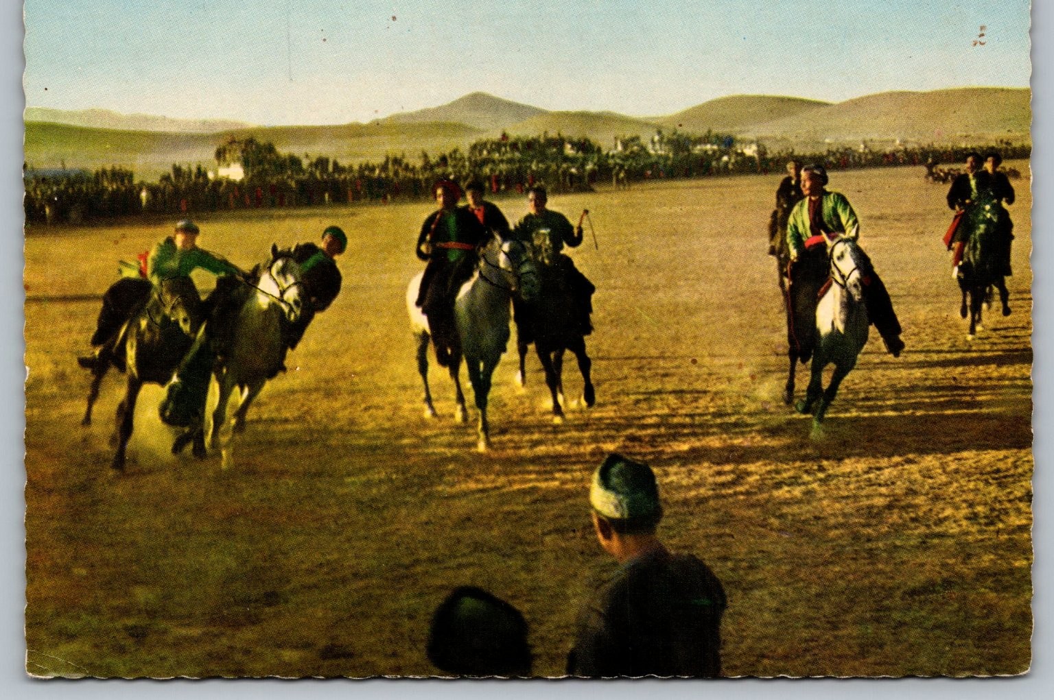 Buskaschi Afghanistan Postcard Hamidzadah-Stores Kabul Horseback Sport Polo