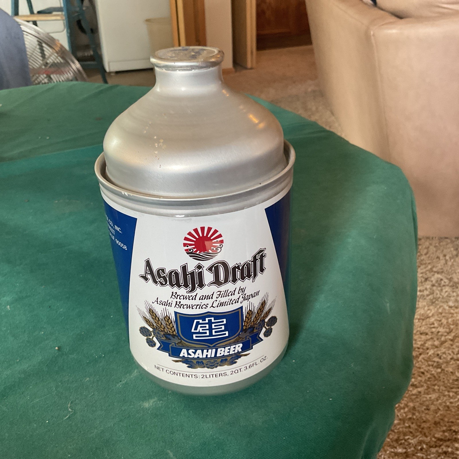 Asahi Draft Beer Mini Keg 2 Liters Asahi Breweries Japan