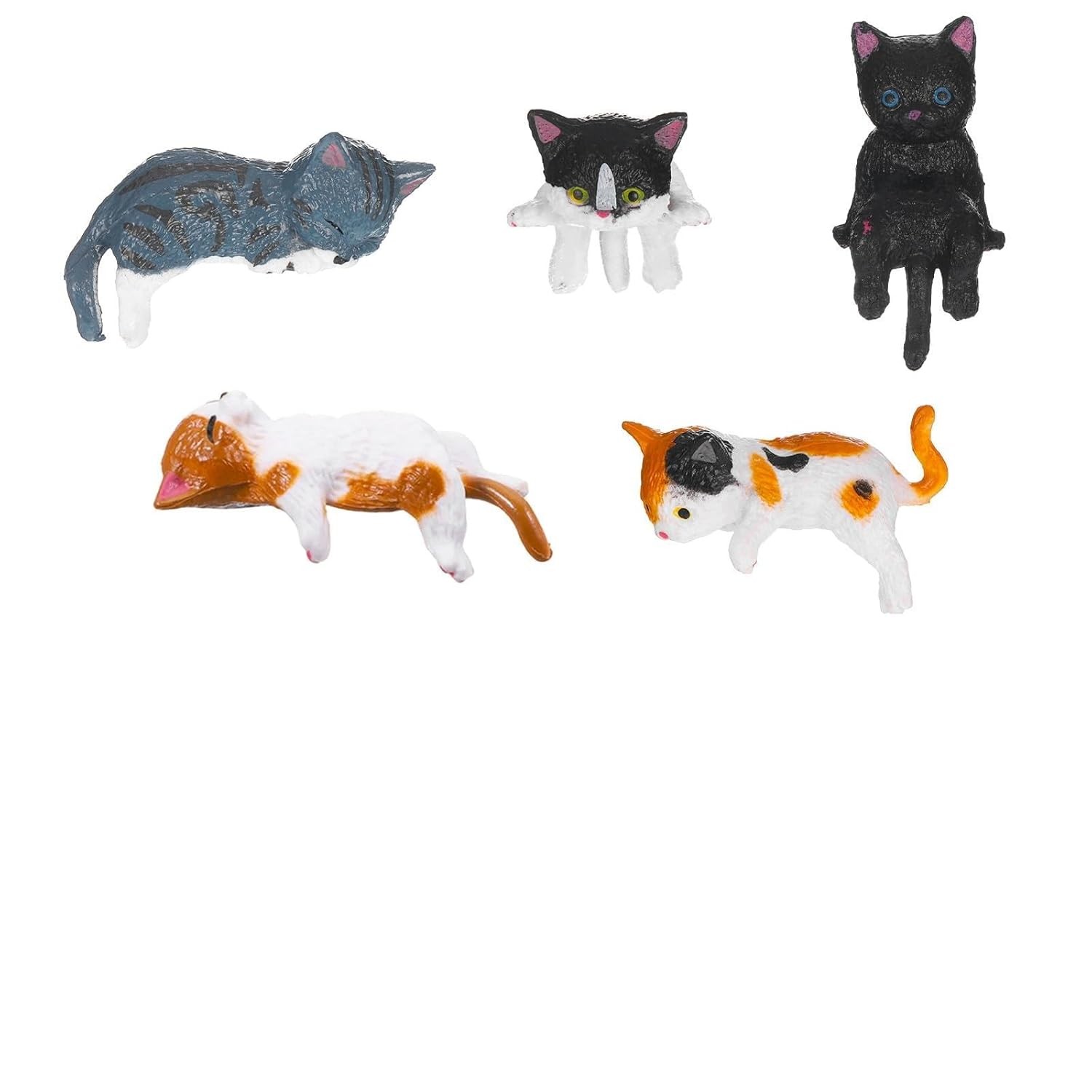 10 Pcs Cat Car Figurines Cute Dashboard Decor Cat Interior Accessories PK