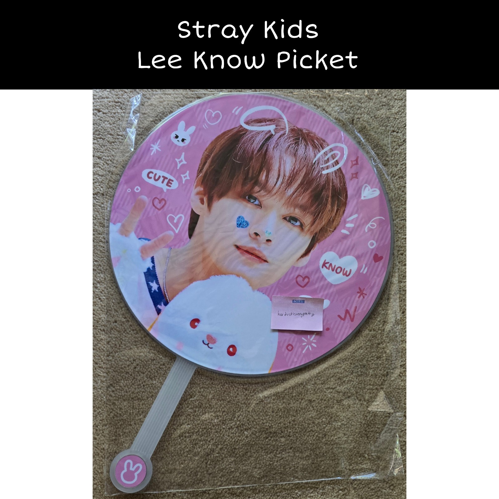 Stray Kids Cute Kawaii Fanmade Concert Pickets Lee Know Hyunjin