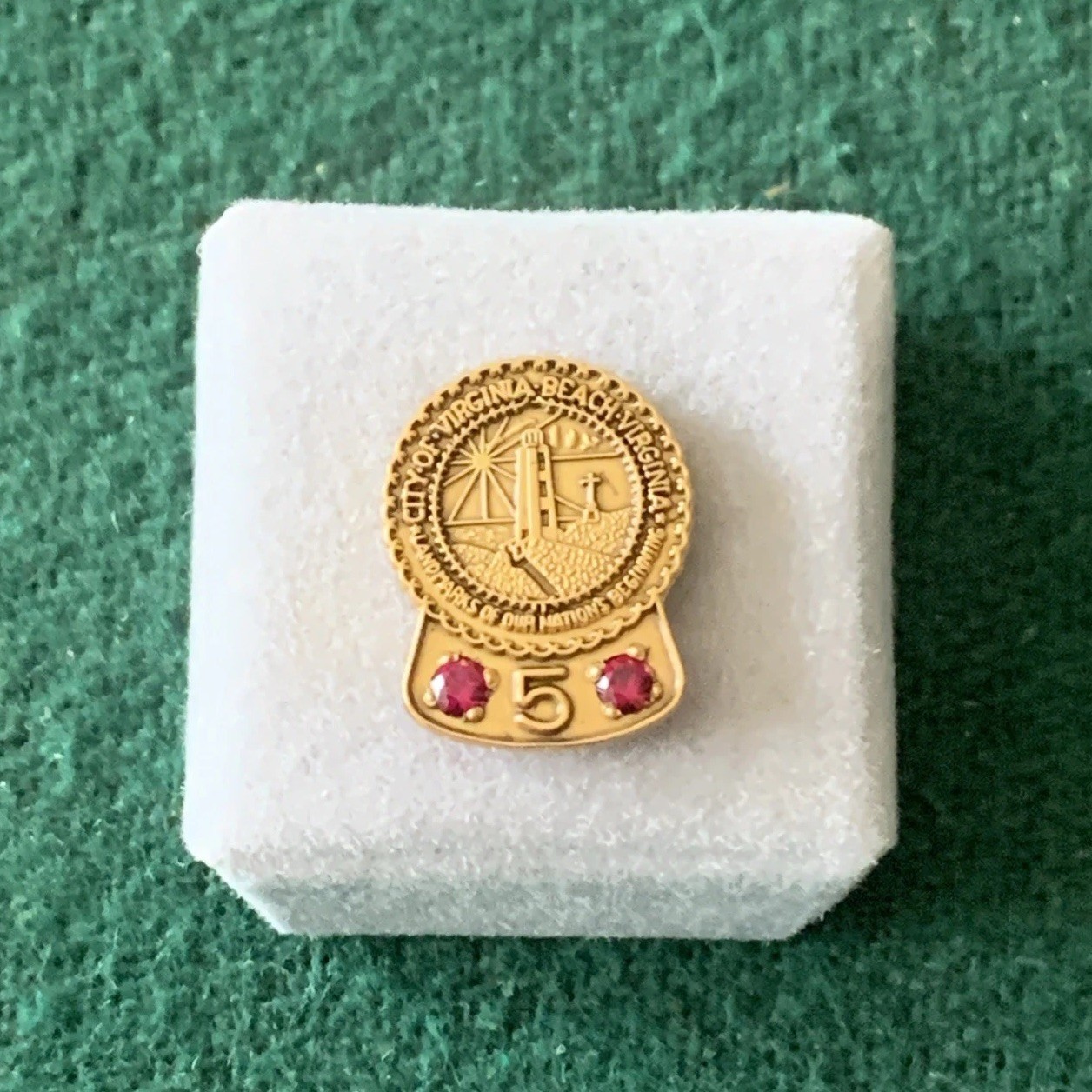 CITY OF VIRGINIA BEACH 5 Years Employee Service Award Lapel Pin
