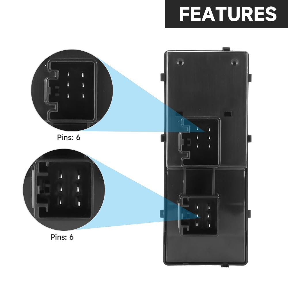 Front Left Driver Side Master Power Window Switch – Compatible for Ford F150…