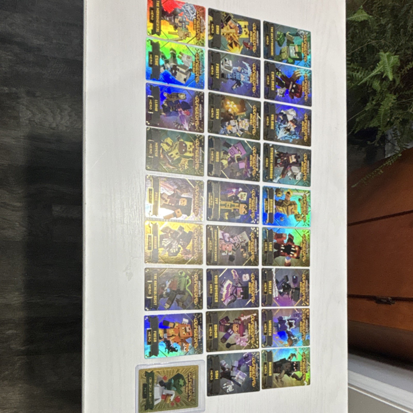 Minecraft Dungeons Arcade ALL HERO FOIL Cards Includes #144 CHICKEN JOCKEY GOLD