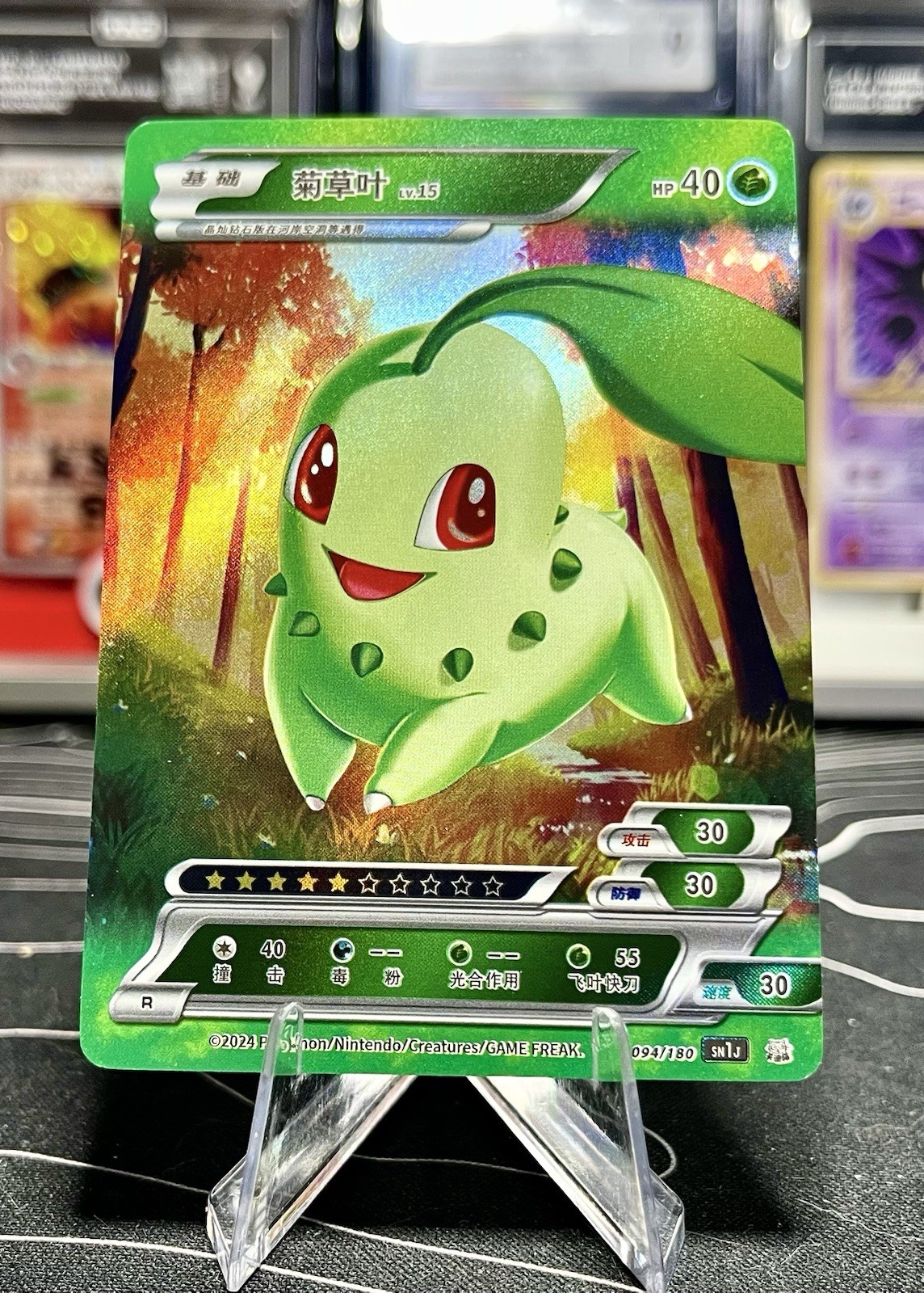 🔥 Chikorita Pokemon ID Full Art Holo 🔥