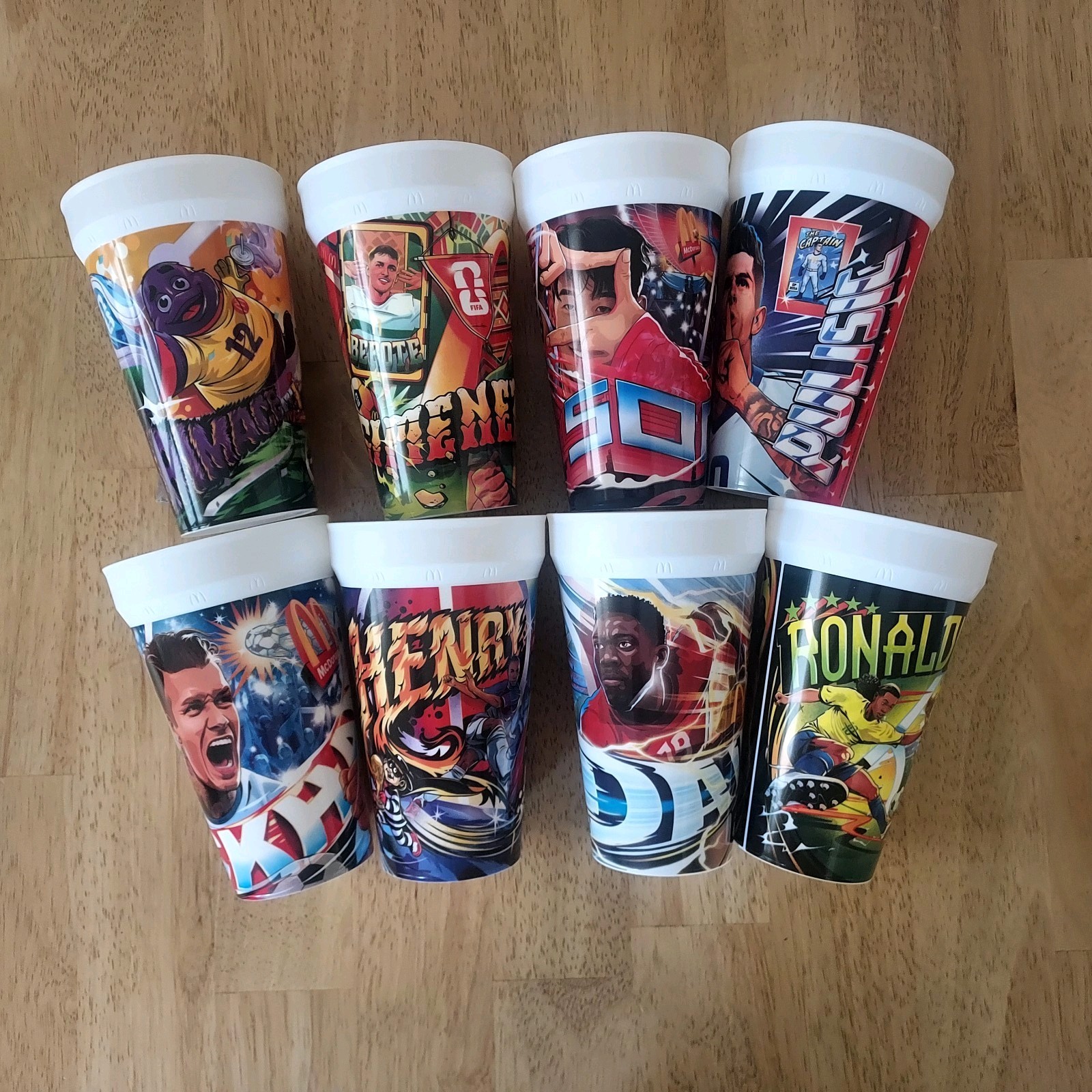 2026 McDonald’s FIFA World Cup Cups Set Of 8, No YAMAL, Brand New Open