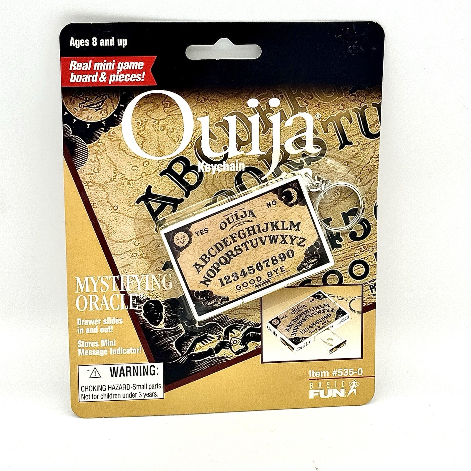 Basic Fun Hasbro Ouija Board Keychain 1998 Miniature NIP