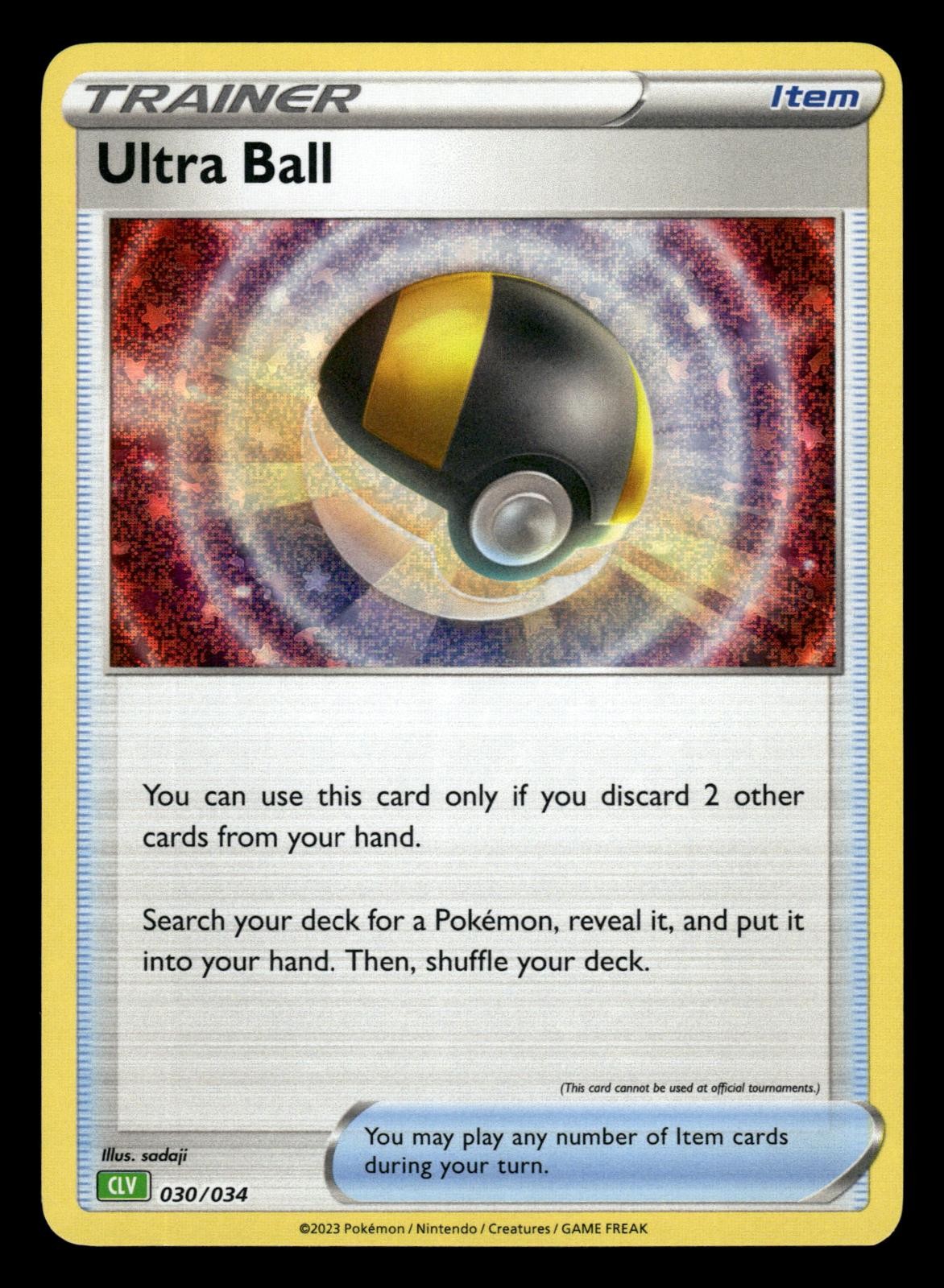 ENGLISH Ultra Ball (CLV) 030/034 Holo Classic CL Pokemon sadaji