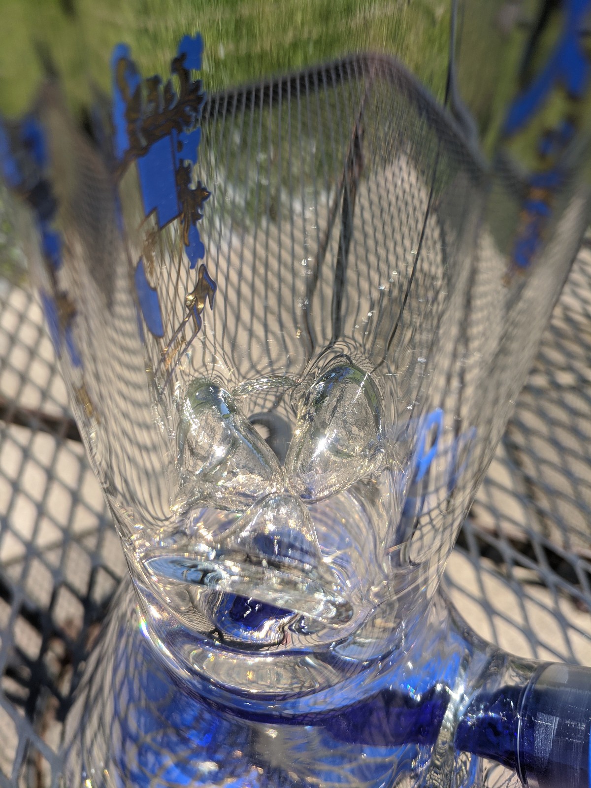 Extra Durable Glass Beaker Water Pipe Bong – Phoenix – 12″ Tall & 9mm Thick Blue