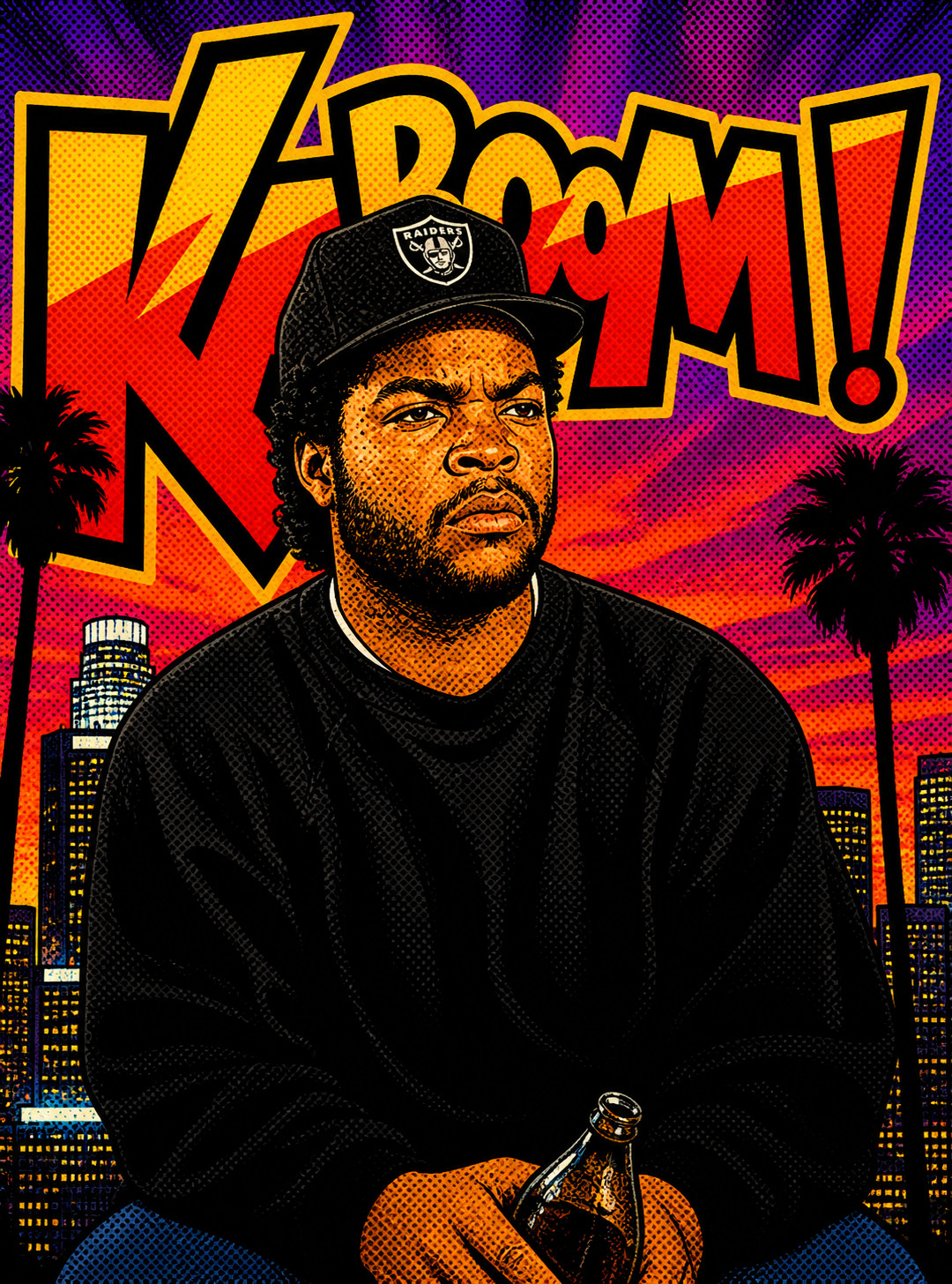 Ice Cube POP Art recreation Custom Sticker ACEO HOLO #918