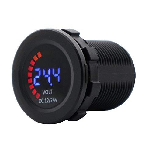 LED Digital Voltmeter 12V 24V Voltage Gauge for Car Boat RV Truck Motorcycle