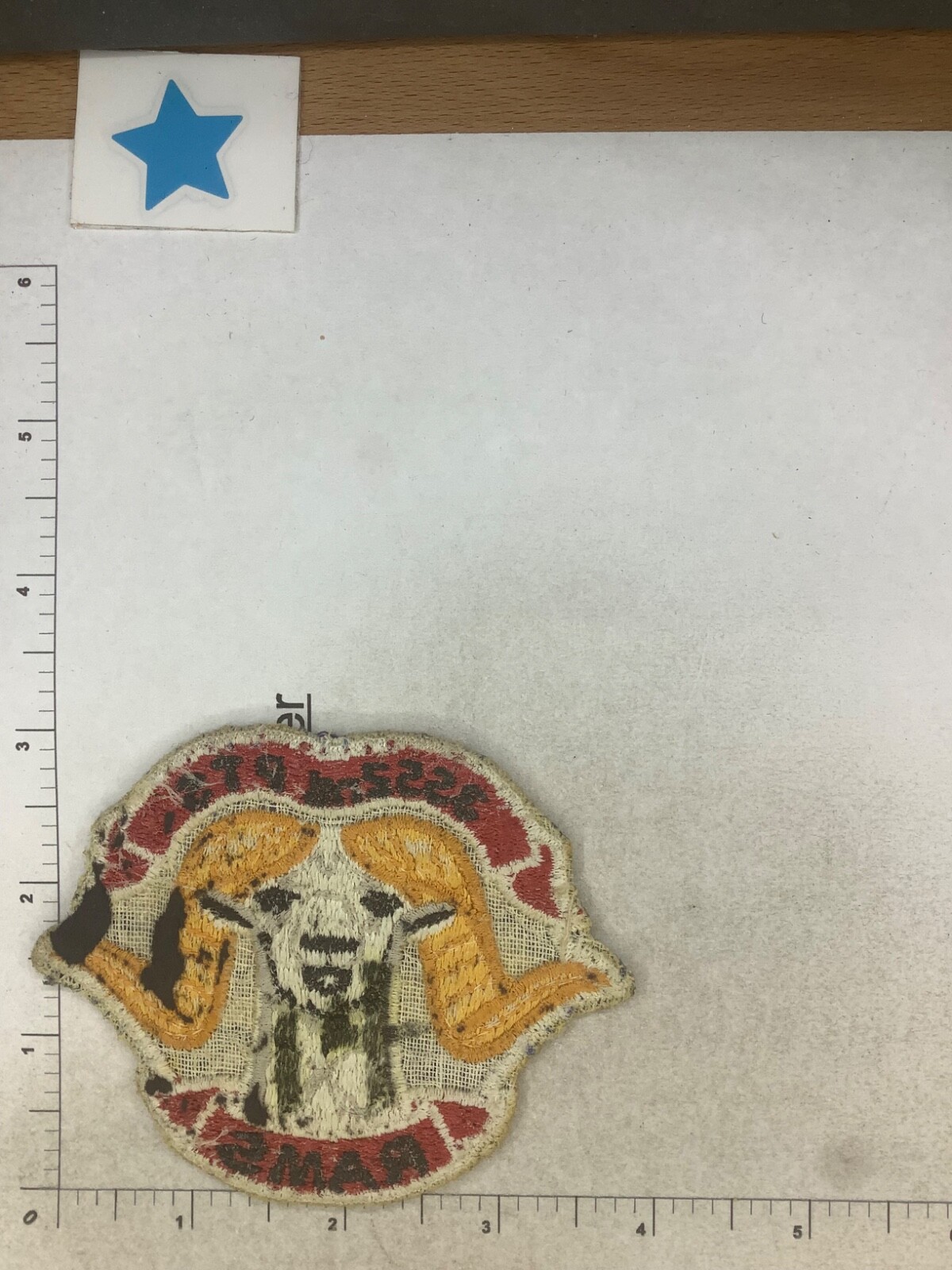 VINTAGE USAF RAMS 3552ND PILOT TRAINING SQUADRON PATCH
