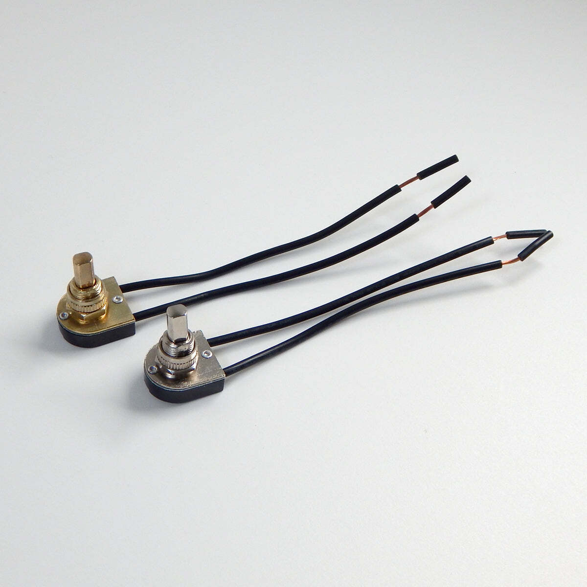 Push Button On / Off Switch Brass or Nickel Finishes