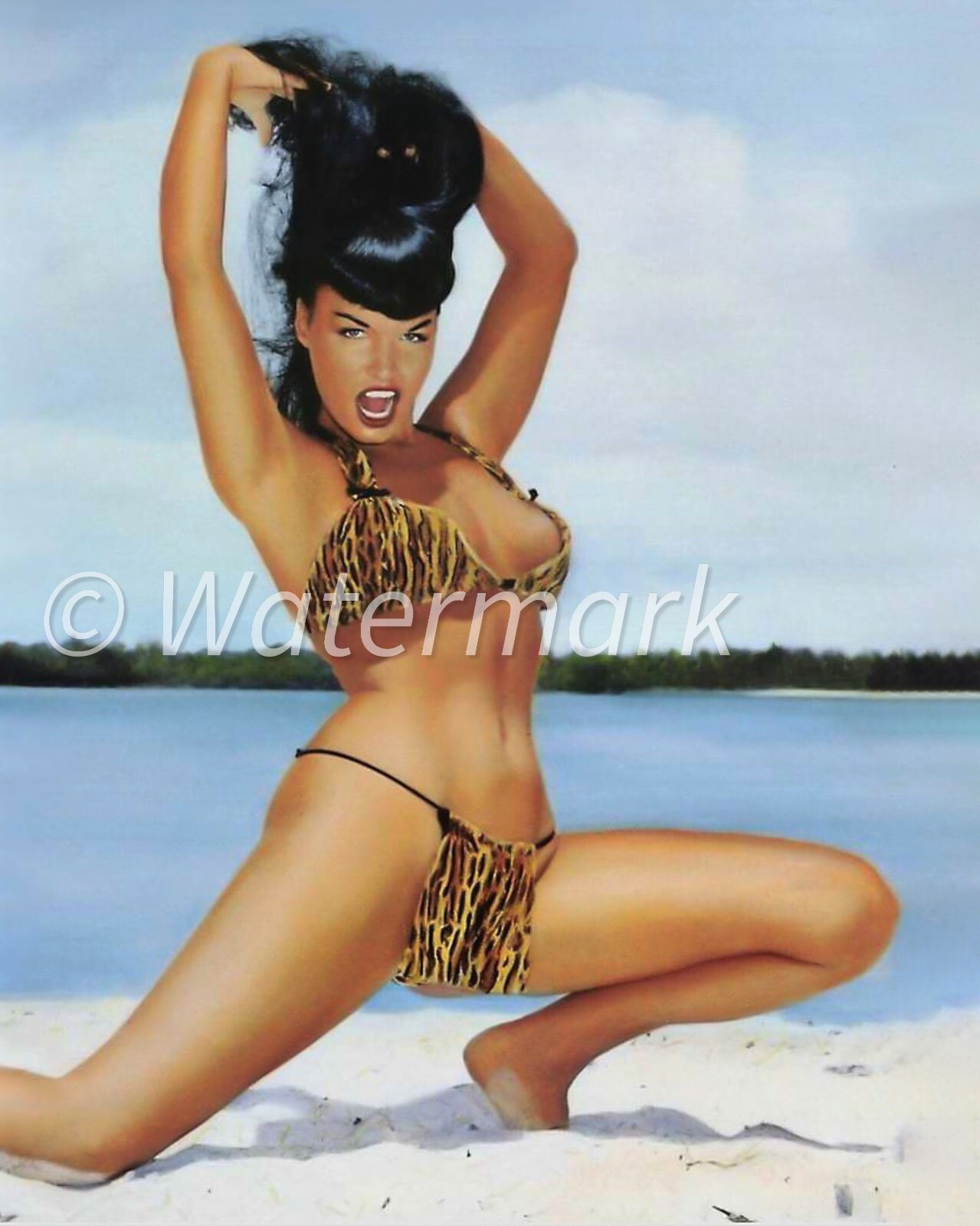 BETTIE PAGE – 8×10 Photo 🟣Bombshell Poster Studio Vintage Glamour Style