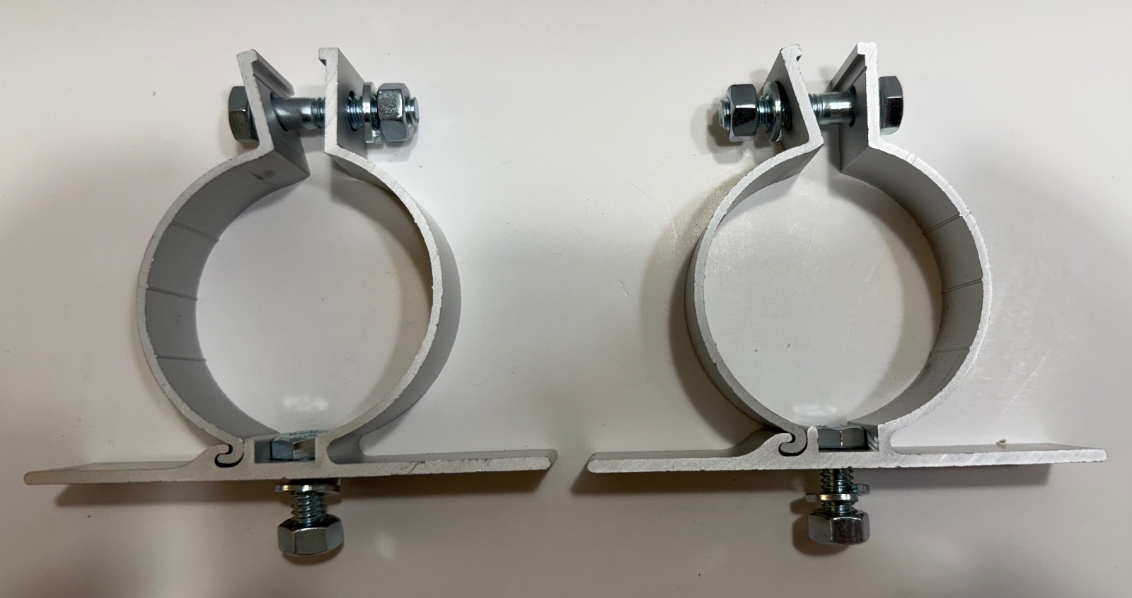 Pipe-Post Brackets to Mount Sign-2PK- 2 Brackets per PACK-Aluminum