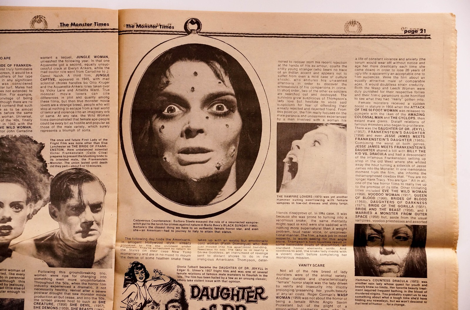 THE MONSTER TIMES #34 (1974) Horror Sci-Fi Fantasy newspaper Captain Kirk Speaks