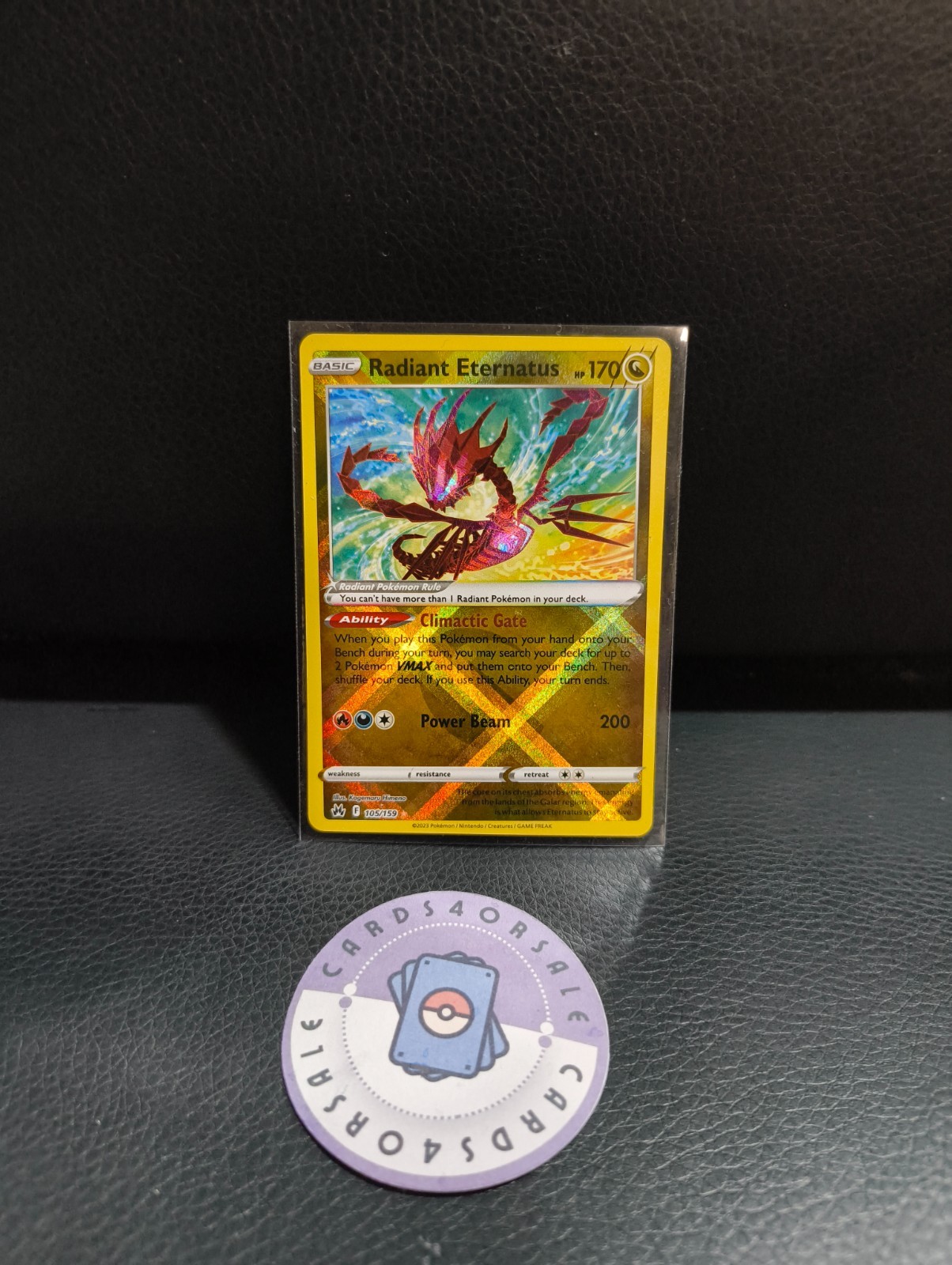 Pokemon Card Radiant Eternatus 105/159 Crown Zenith Radiant Rare Near Mint