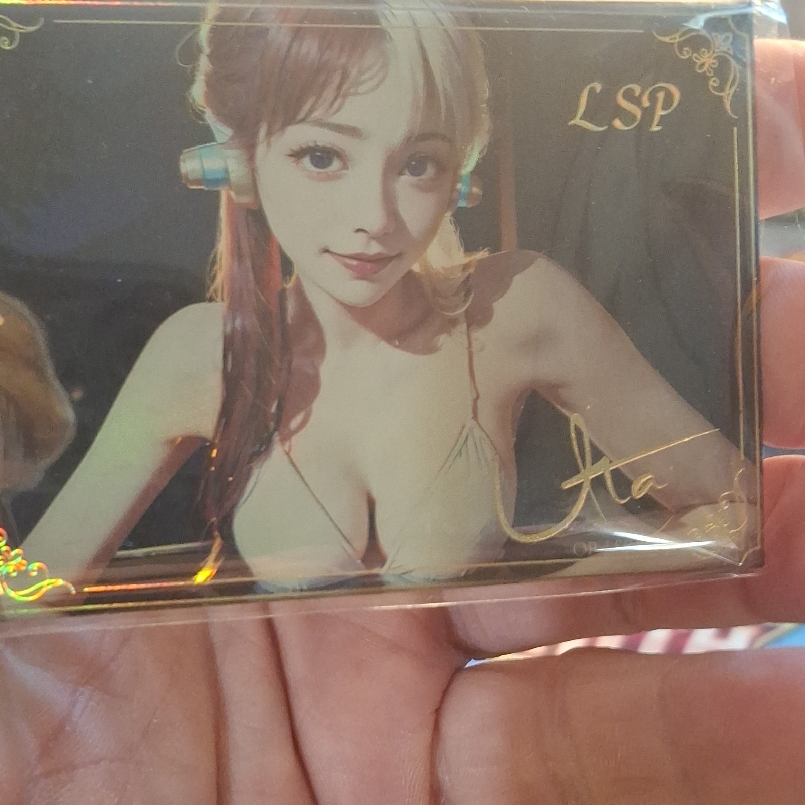 One Piece LSP Nami Autographed Hard Signed Black Chase Card 189/666 55pt