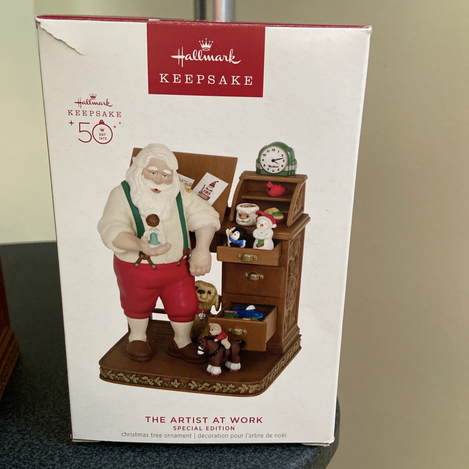 Hallmark 50 Yrs. “ARTIST AT WORK” Special Edition Keepsake Ornament’
