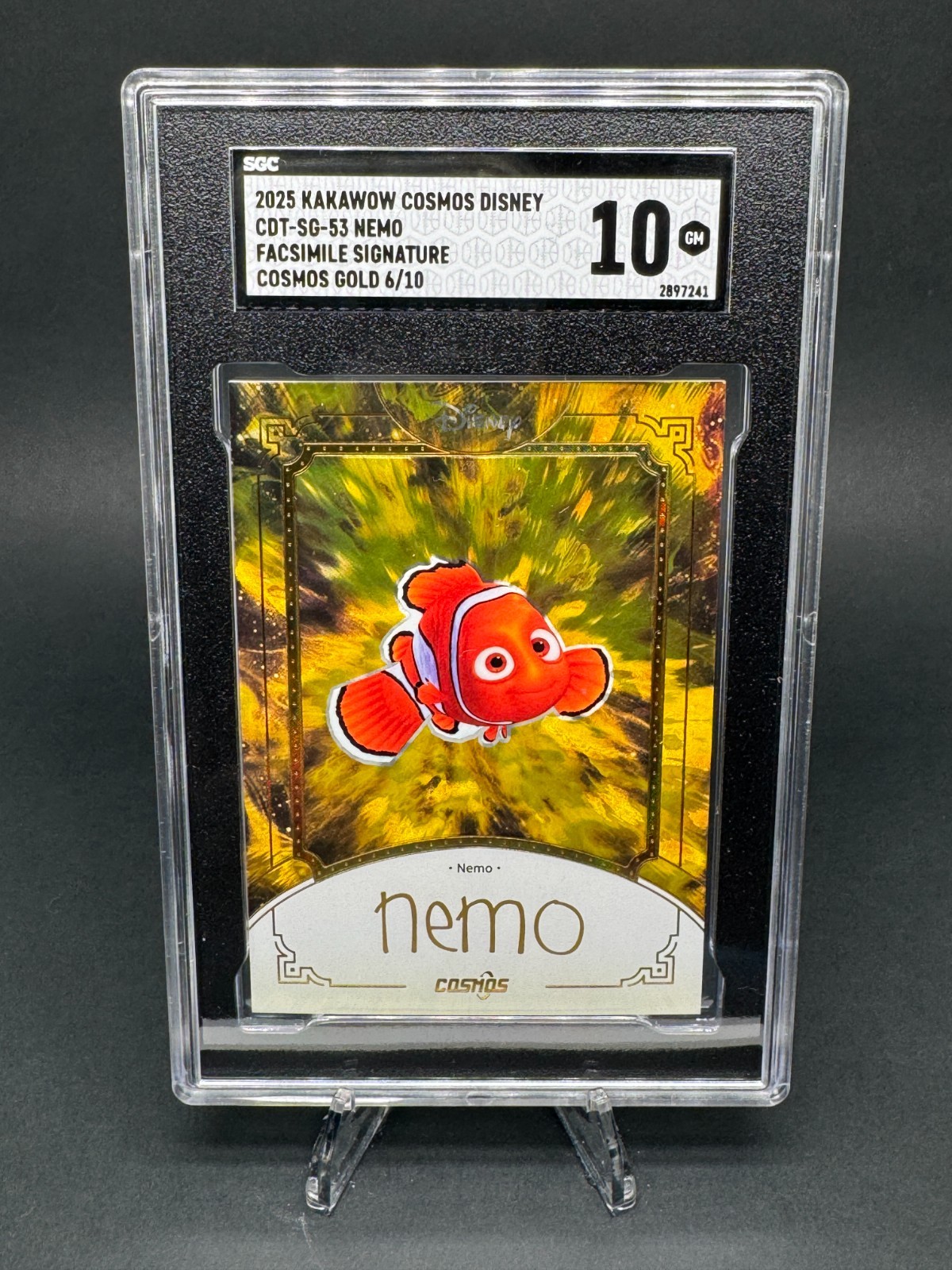 2025 Kakawow Cosmos Disney Gold #CDT-SG-53 Nemo Auto /10 SGC 10